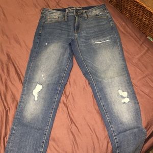 Ripped Navy Blue Jeans